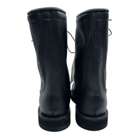 Vtg Addison Shoe Co Black Safety Work Boots Men's Sz 14R NWT Punk Grunge Police - Picture 2 of 13